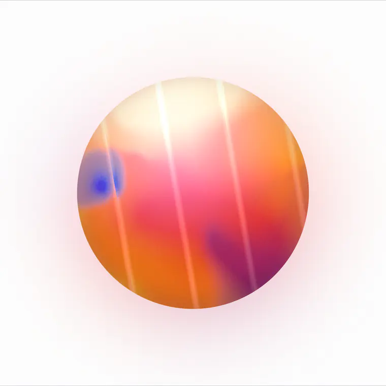 The Pleats form: repeating ridges of light and colour.