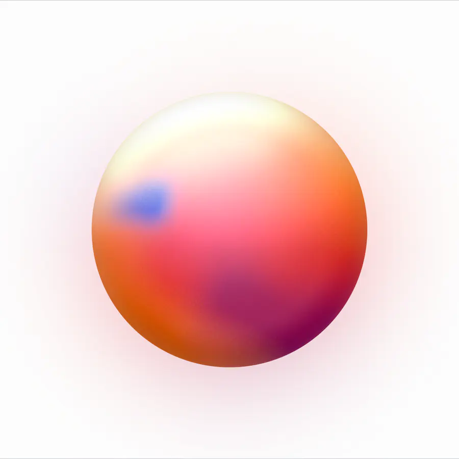 The Ember orb on the pale paper ground, halo intact.