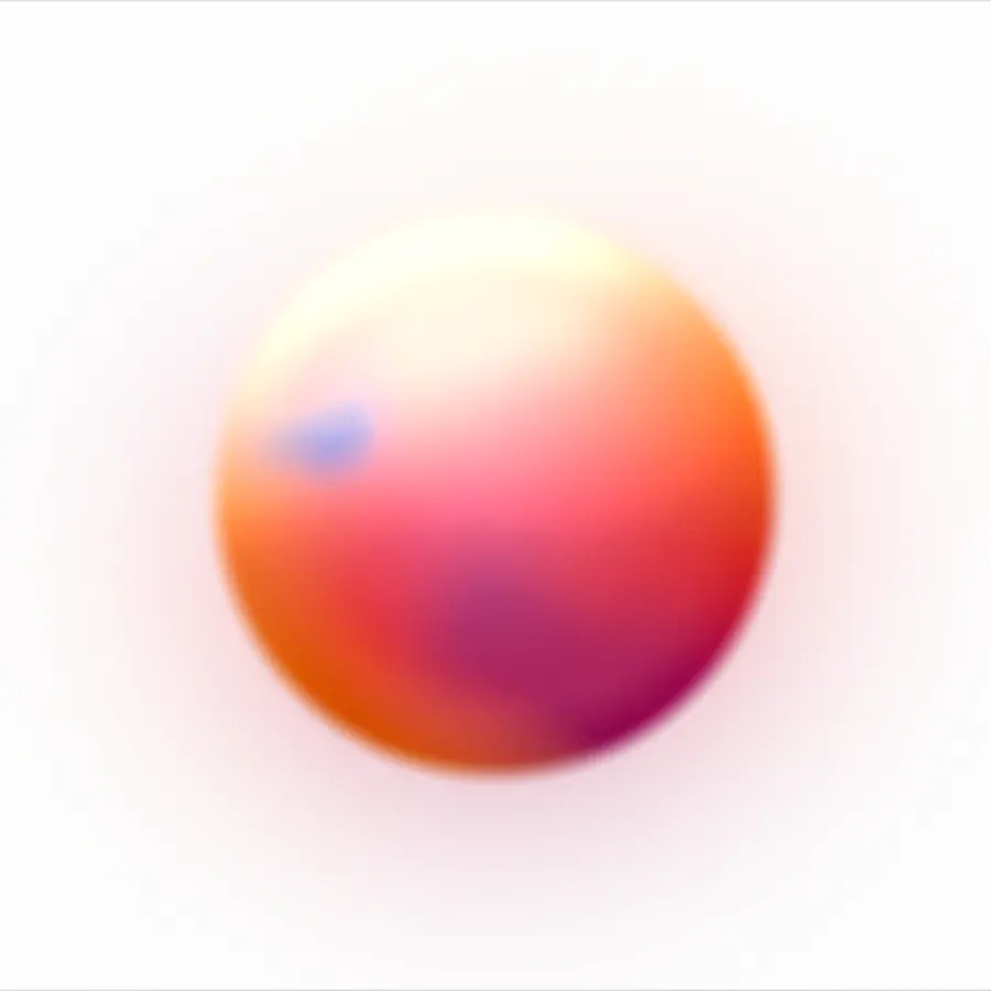 The Ember preset in Gradient Maker: warm orange and magenta with a pale crown.
